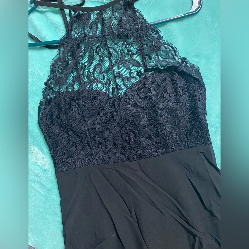 Black Floor Length Dress (szSM)